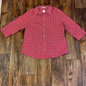 Beautiful pink and white button up shirt